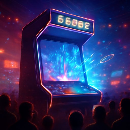 BGD33 arcade cabinet with colorful lights